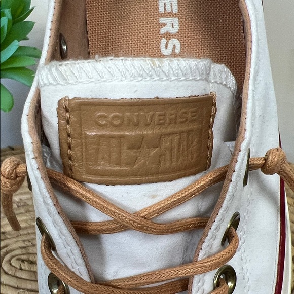 CONVERSE • All Star Shoreline White Sneakers Tan Laces 8 - Picture 9 of 9